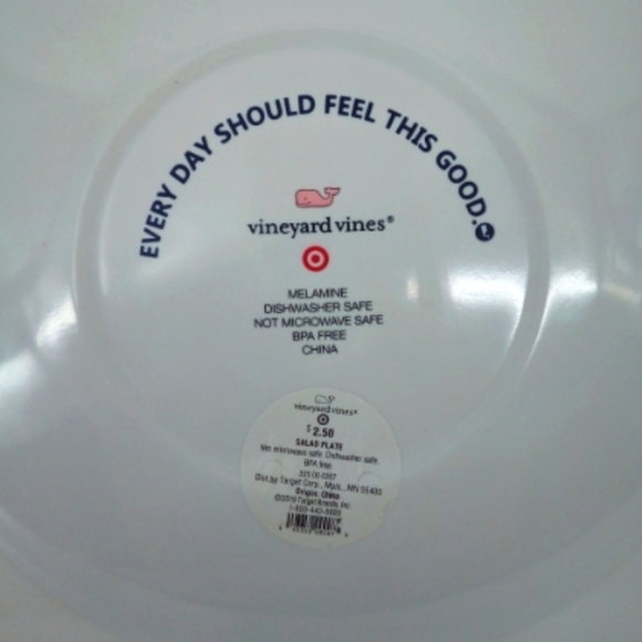 NWT Vineyard Vines Target Salad Plates Set 2 Pieces Limited Edition Collab - Picture 3 of 4